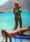 Elena Papavasileiou showing her bikini body on the beach in Mykonos